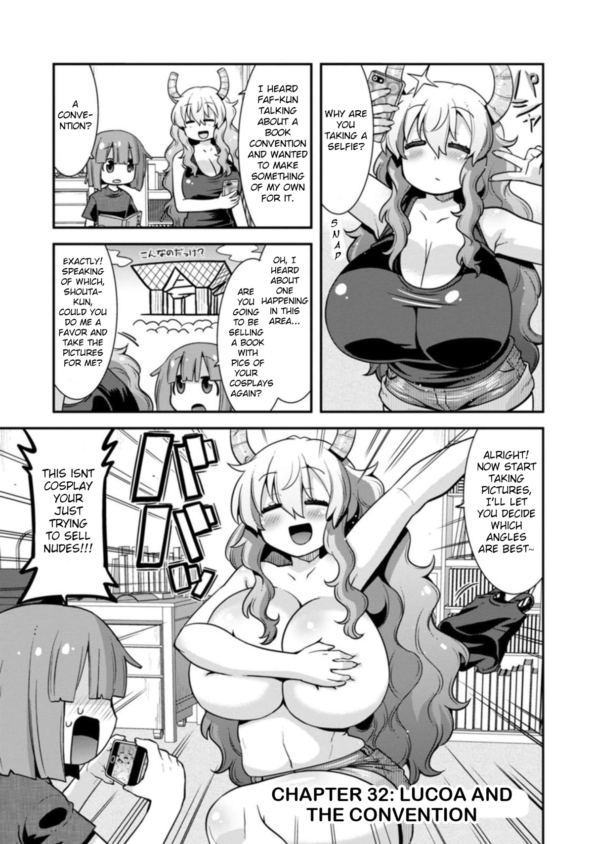 Miss Kobayashi's Dragon Maid: Lucoa is my xx Chapter 32 page 1 - Chapter 32: Lucoa and the Convention