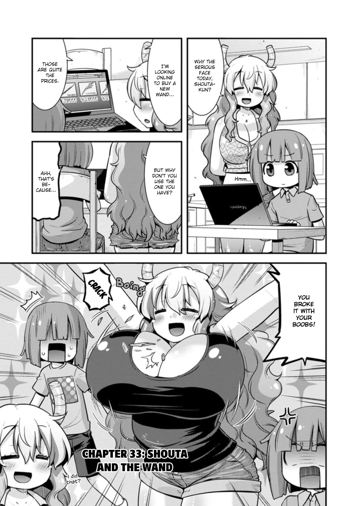 Miss Kobayashi's Dragon Maid: Lucoa is my xx Chapter 33 page 1 - Chapter 33: Shouta and the Wand