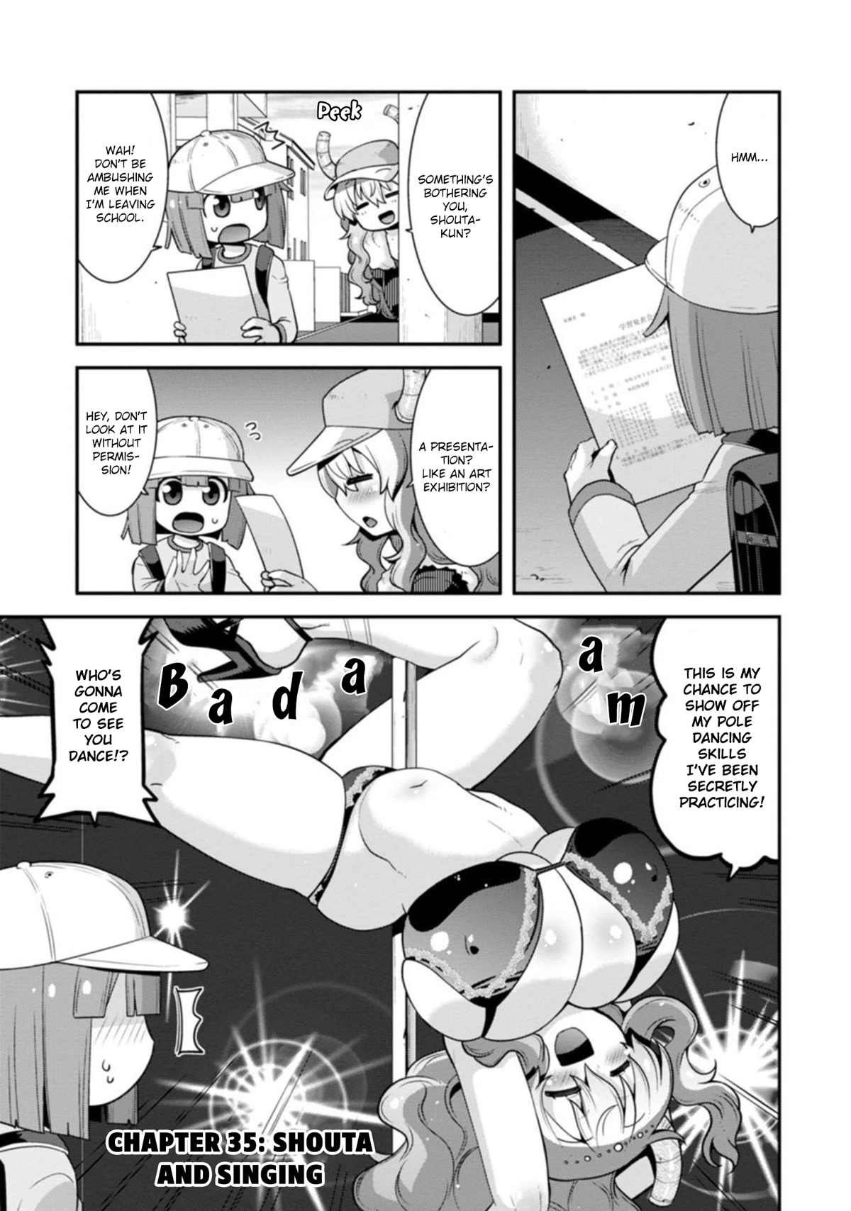 Miss Kobayashi's Dragon Maid: Lucoa is my xx Chapter 35 page 1 - Chapter 35: Shouta and Singing