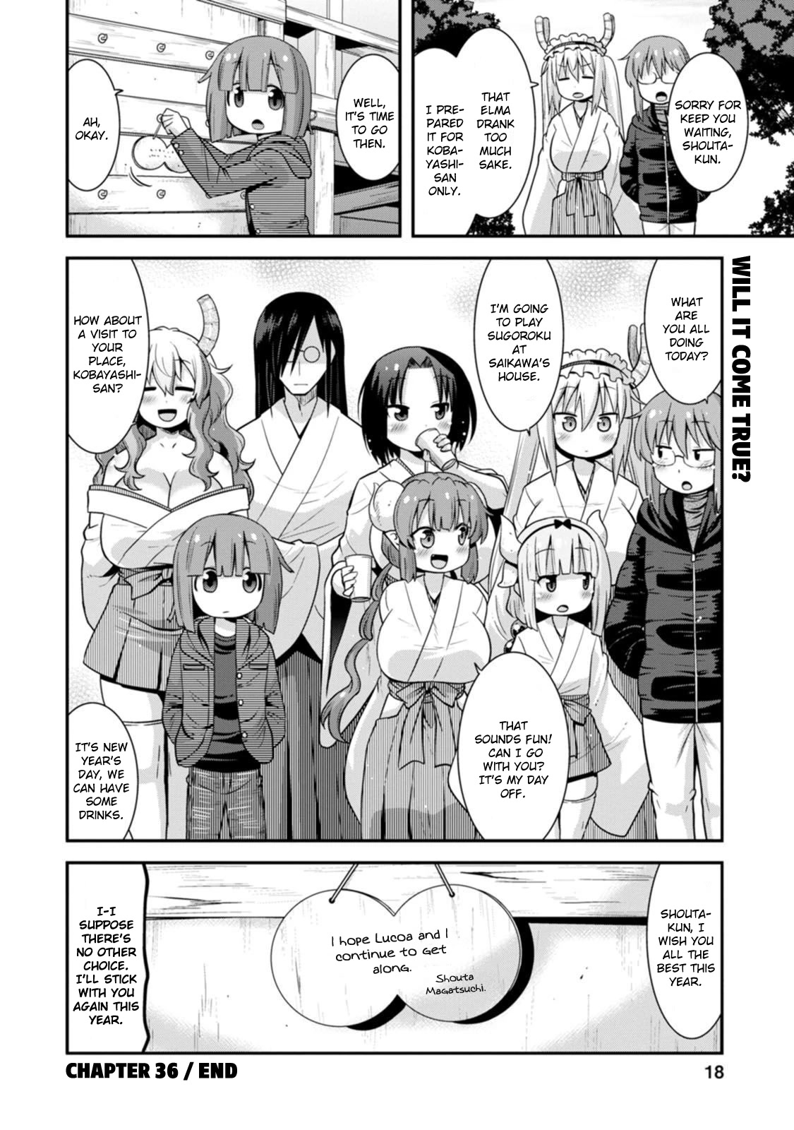 Miss Kobayashi's Dragon Maid: Lucoa is my xx Chapter 36 page 14 - Chapter 36: Lucoa and the Shrine Maiden