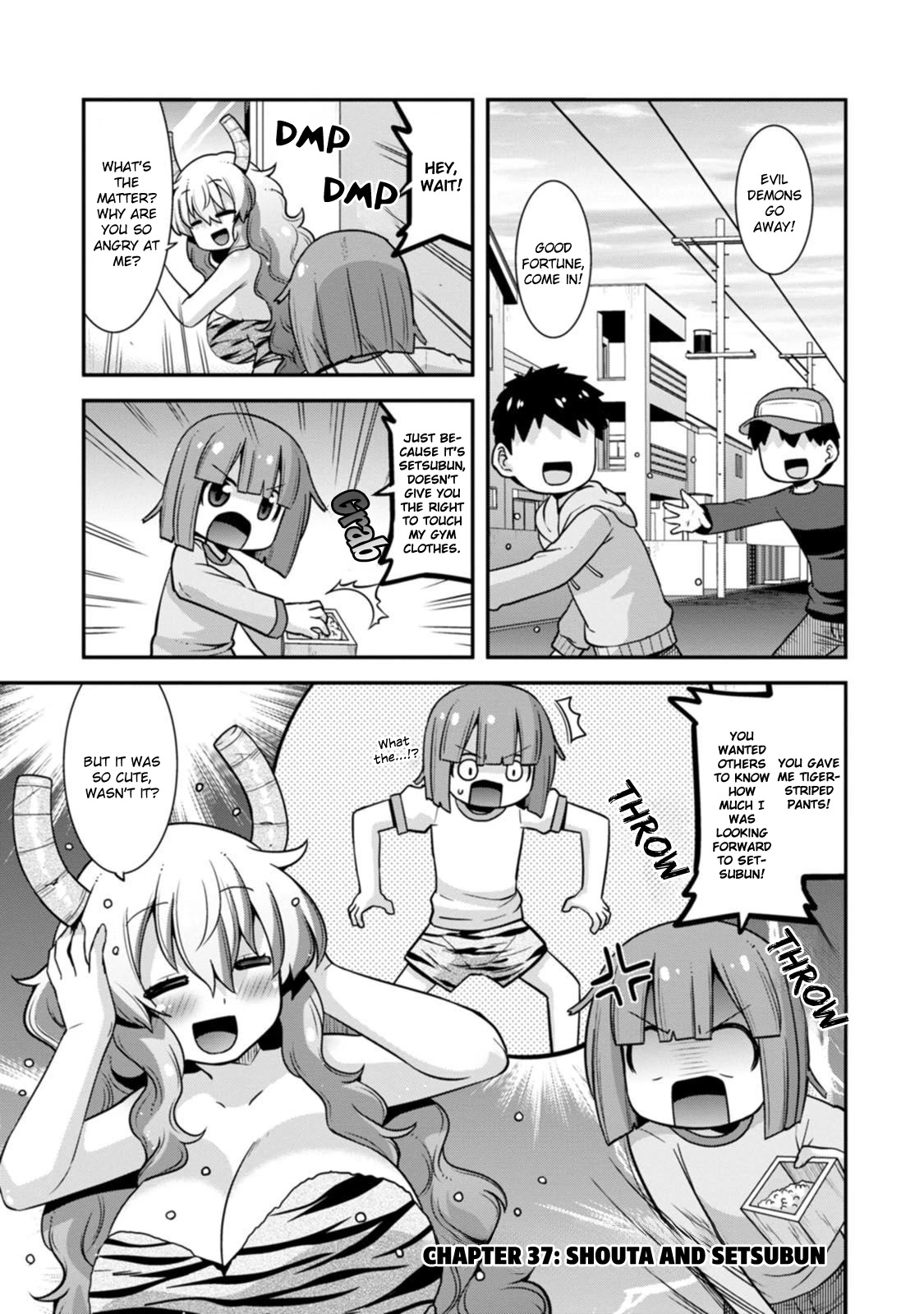 Miss Kobayashi's Dragon Maid: Lucoa is my xx Chapter 37 page 1 - Chapter 37: Shouta and Setsubun
