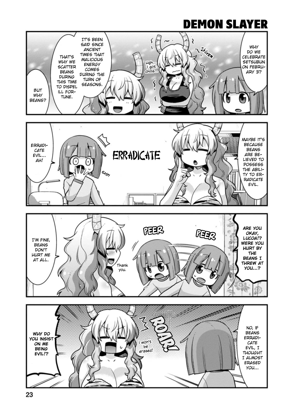 Miss Kobayashi's Dragon Maid: Lucoa is my xx Chapter 37 page 3 - Chapter 37: Shouta and Setsubun