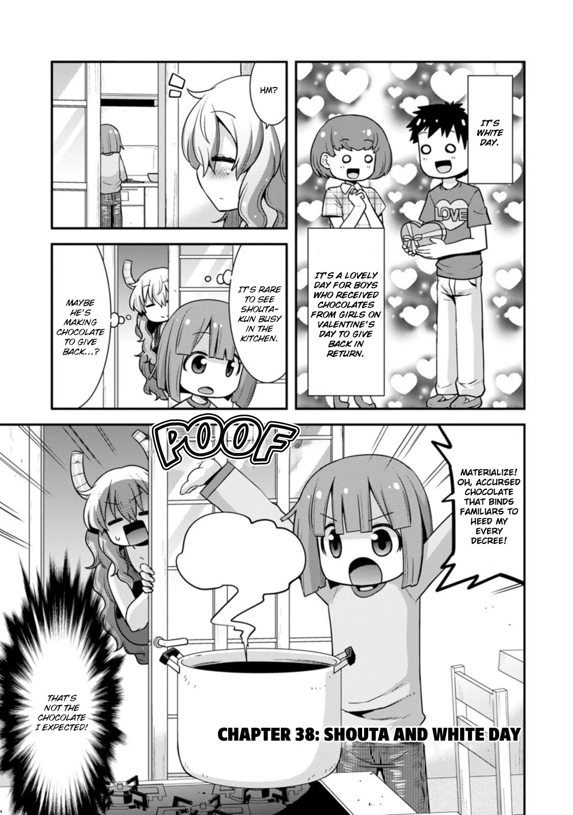 Miss Kobayashi's Dragon Maid: Lucoa is my xx Chapter 38 page 1 - Chapter 38: Shouta and White Day