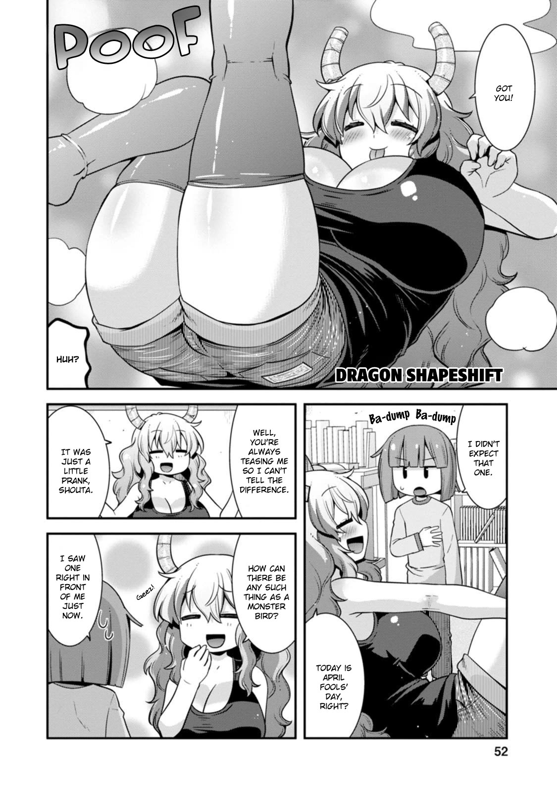 Miss Kobayashi's Dragon Maid: Lucoa is my xx Chapter 39 page 2 - Chapter 39: Lucoa and April Fools'