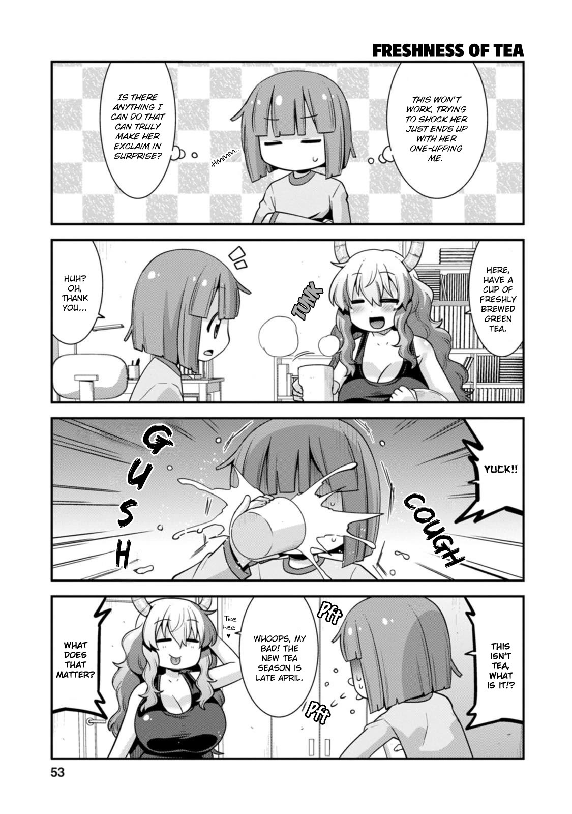 Miss Kobayashi's Dragon Maid: Lucoa is my xx Chapter 39 page 3 - Chapter 39: Lucoa and April Fools'