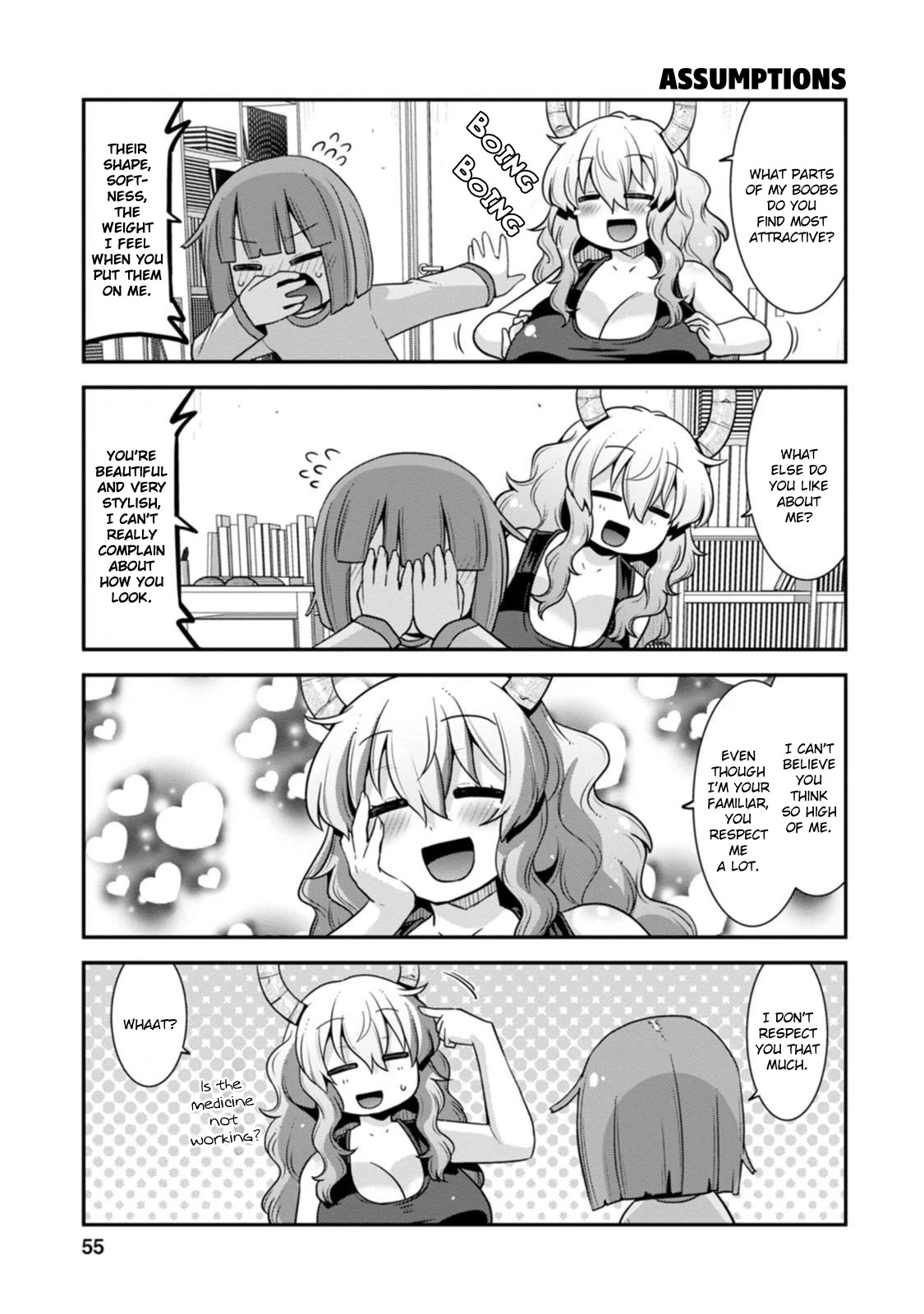 Miss Kobayashi's Dragon Maid: Lucoa is my xx Chapter 39 page 5 - Chapter 39: Lucoa and April Fools'