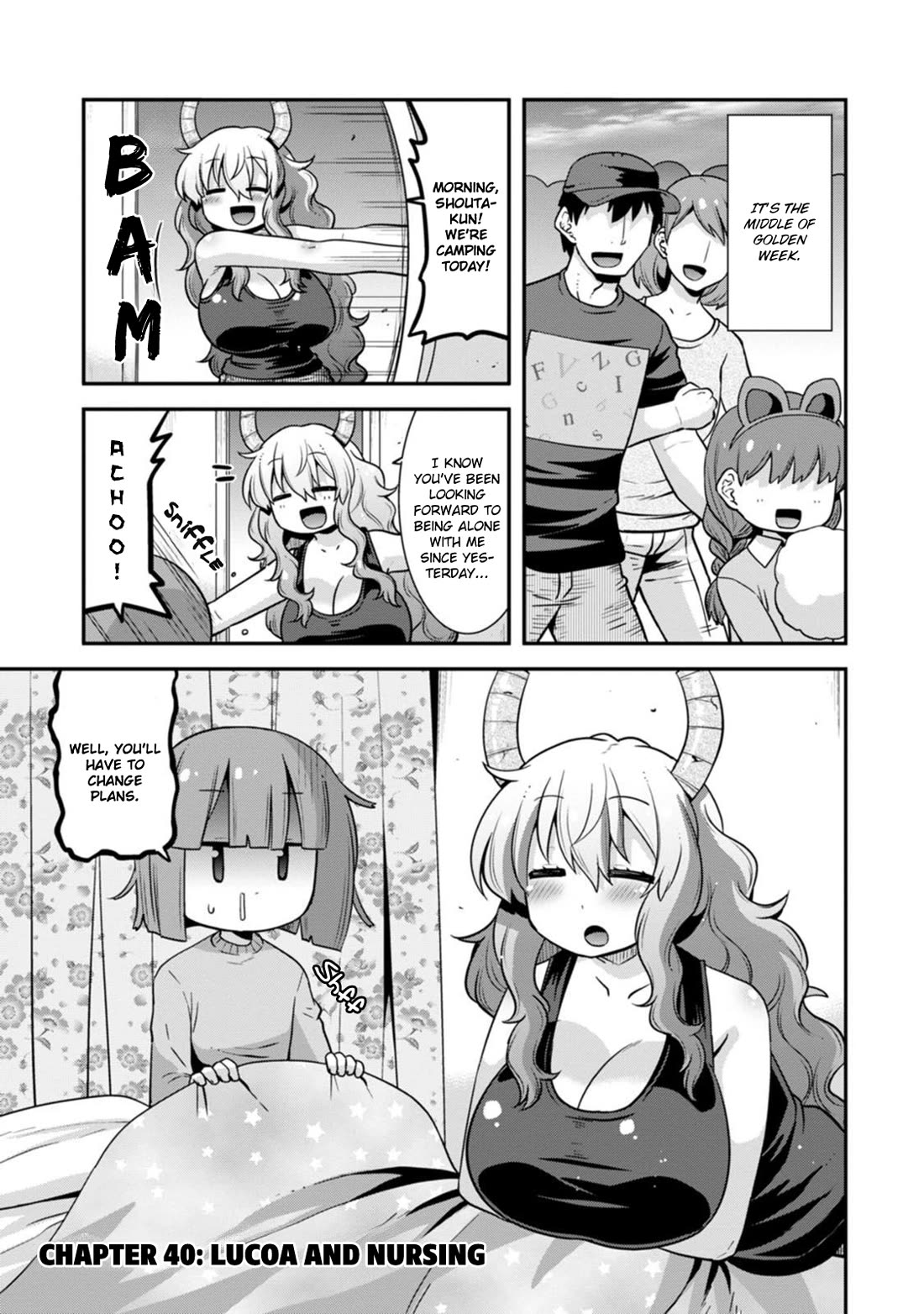 Miss Kobayashi's Dragon Maid: Lucoa is my xx Chapter 40 page 1 - Chapter 40: Lucoa and Nursing