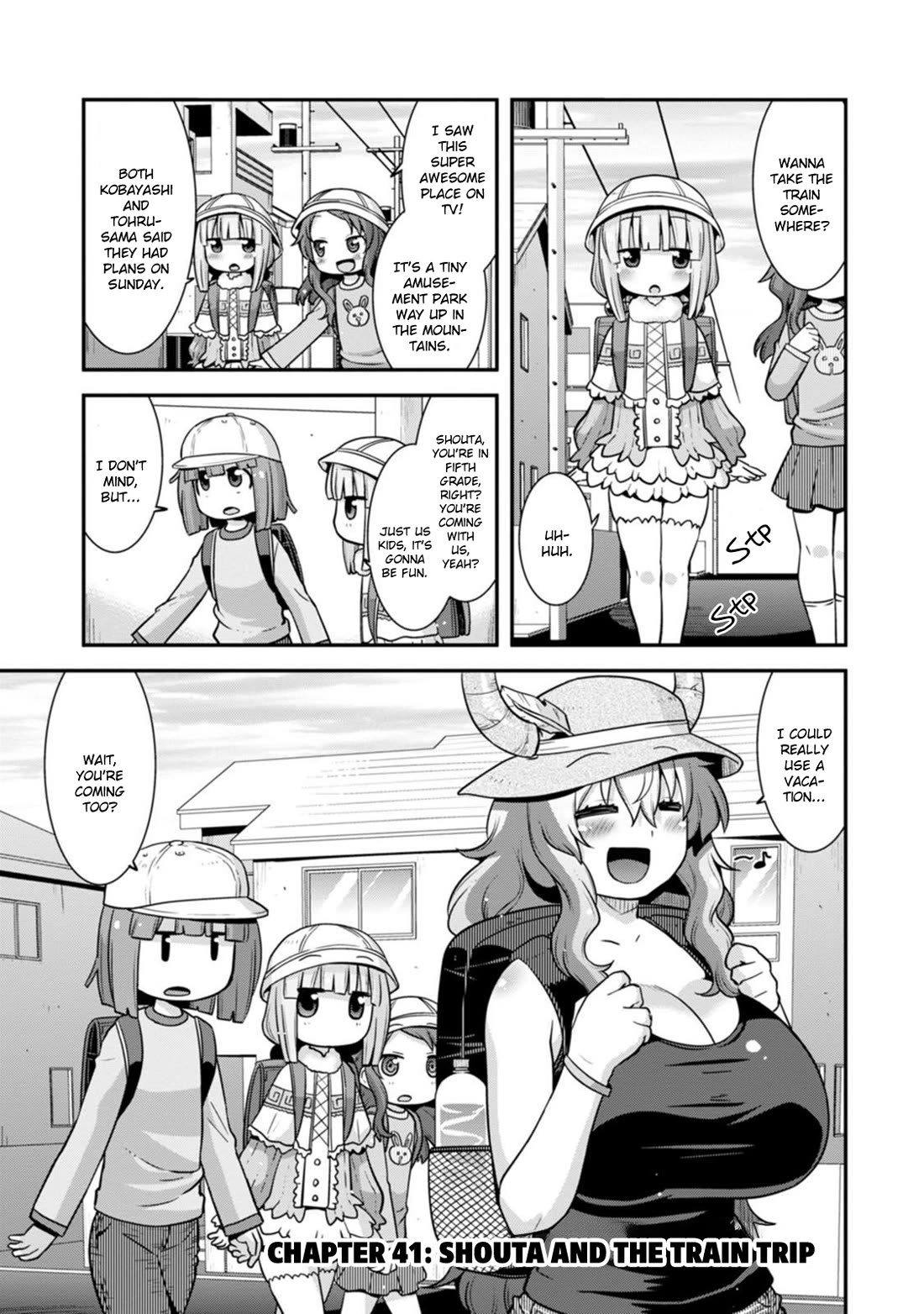 Miss Kobayashi's Dragon Maid: Lucoa is my xx Chapter 41 page 1 - Chapter 41: Shouta and the Train Trip
