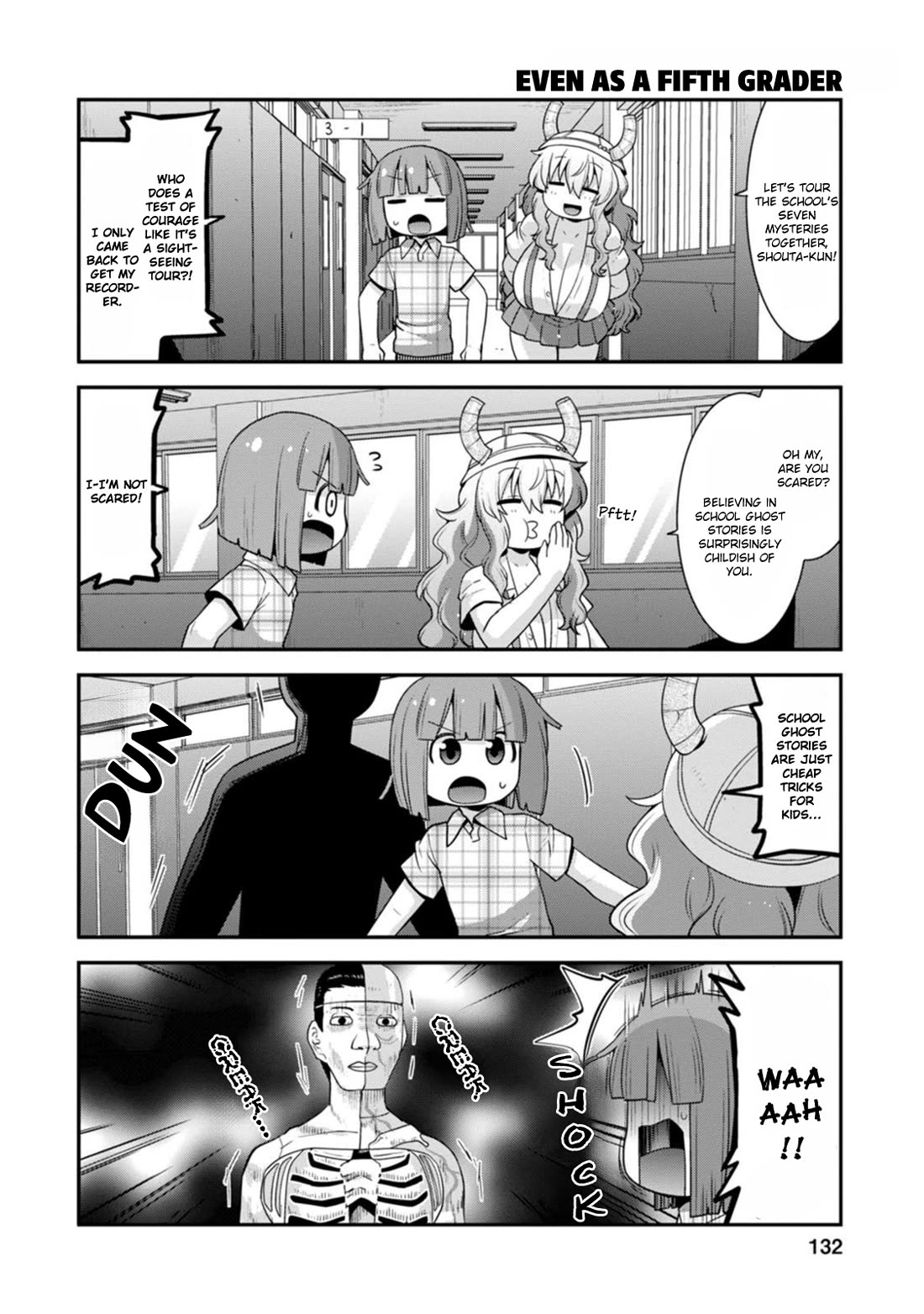 Miss Kobayashi's Dragon Maid: Lucoa is my xx Chapter 44 page 4 - Chapter 44: Shouta and School Ghost Stories