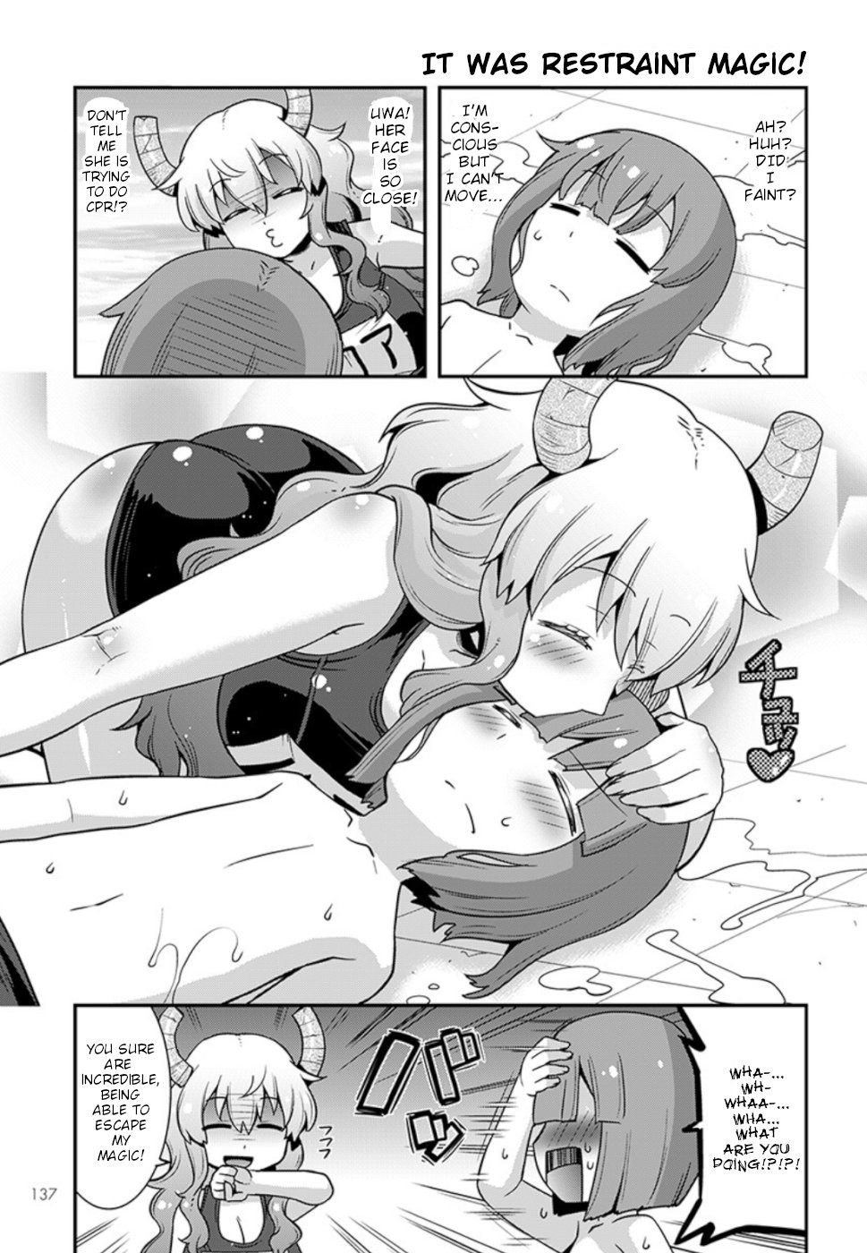 Miss Kobayashi's Dragon Maid: Lucoa is my xx Chapter 6 page 13 - Chapter 6: Shouta and Pool Opening
