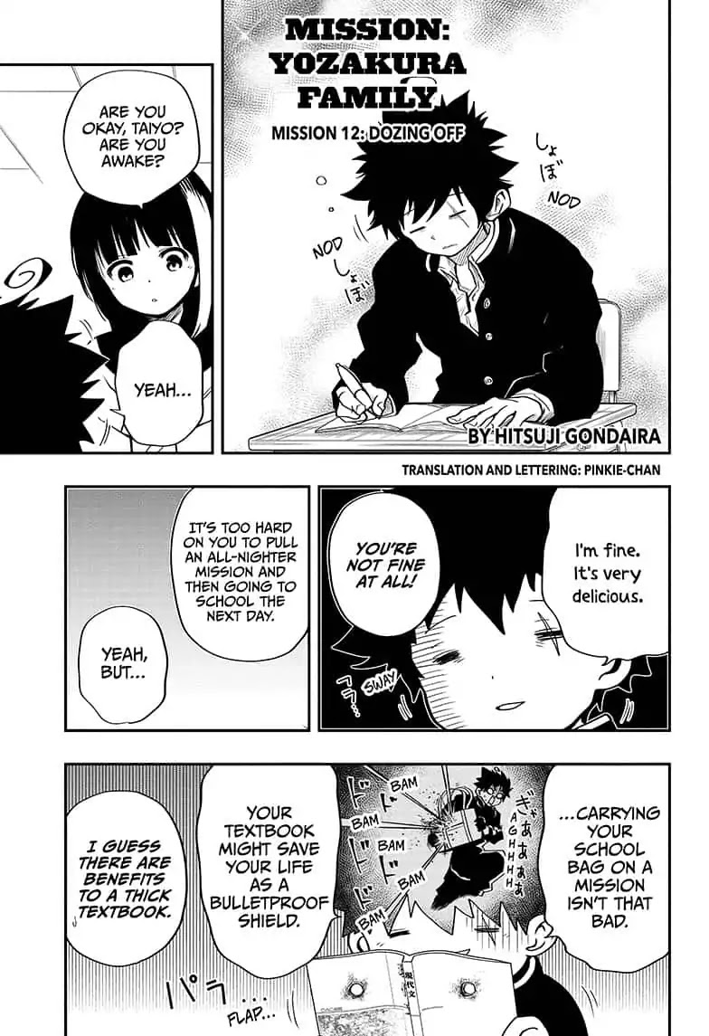 Mission: Yozakura Family Chapter 12 page 1 - Chapter 12: Mission 12: Dozing Off