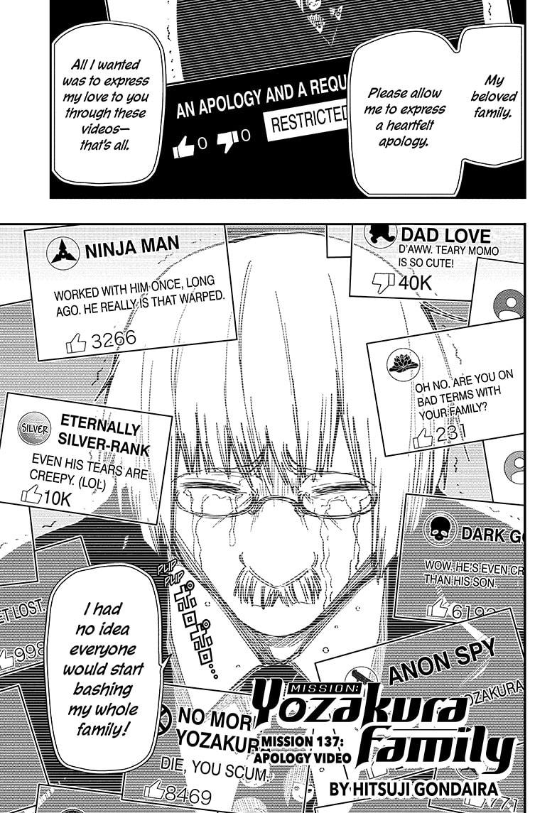 Mission: Yozakura Family Chapter 137 page 1 - Chapter 137