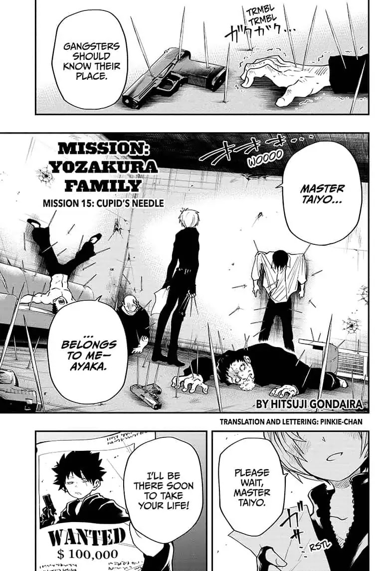 Mission: Yozakura Family Chapter 15 page 1 - Chapter 15: Mission 15: Cupid's Needle