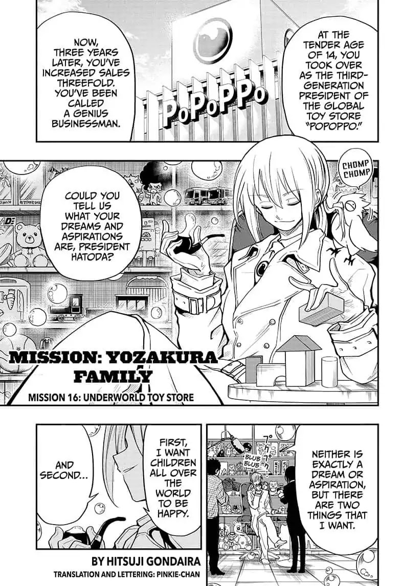 Mission: Yozakura Family Chapter 16 page 1 - Chapter 16: Mission 16: Underworld Toy Store