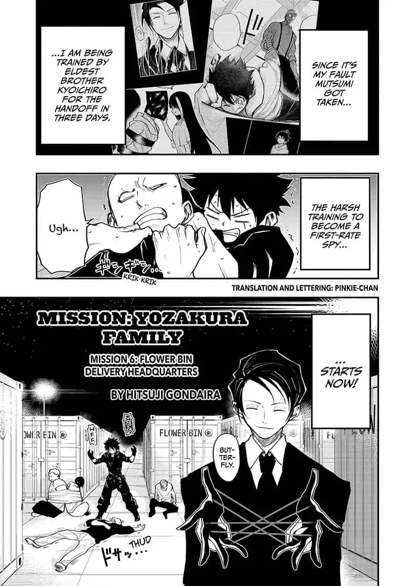 Mission: Yozakura Family Chapter 6 page 1 - Chapter 6: Mission 6: Flower Bin Delivery Headquarter