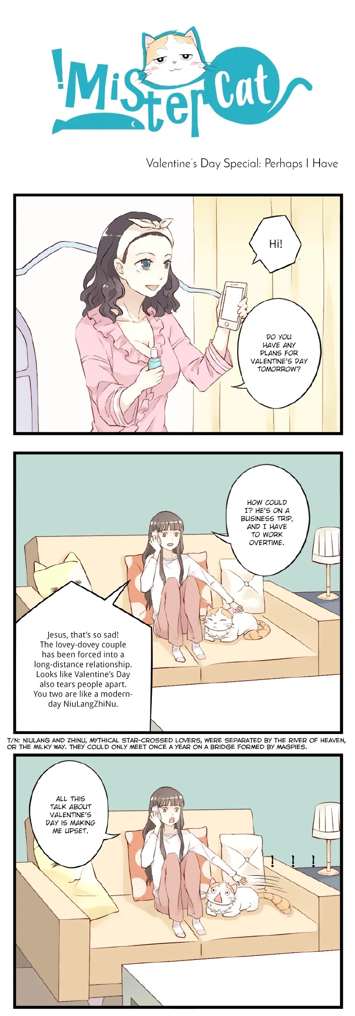 Mister Cat Chapter 11.5 page 2 - Chapter 11.5: Valentine's Day Special: Perhaps I Have a Fake Boyfriend