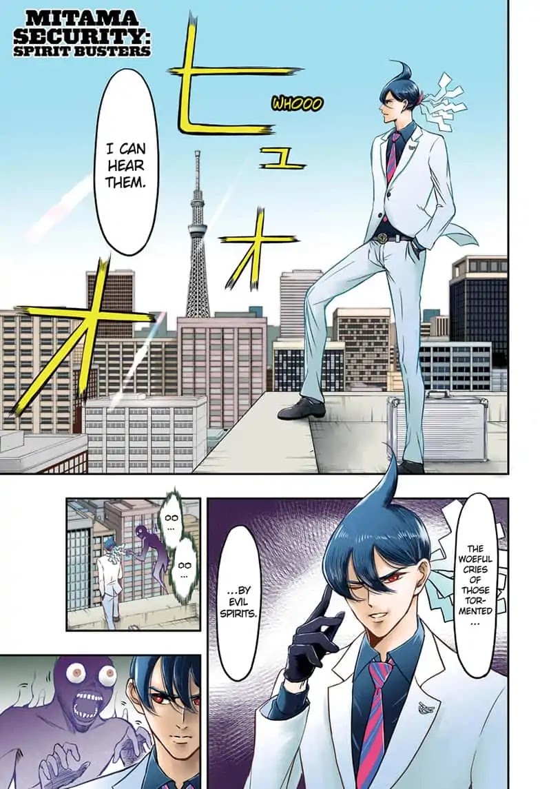 Mitama Security: Spirit Busters Chapter 1 page 1 - Chapter 1: code 1/ The Man Called Joh Mitama