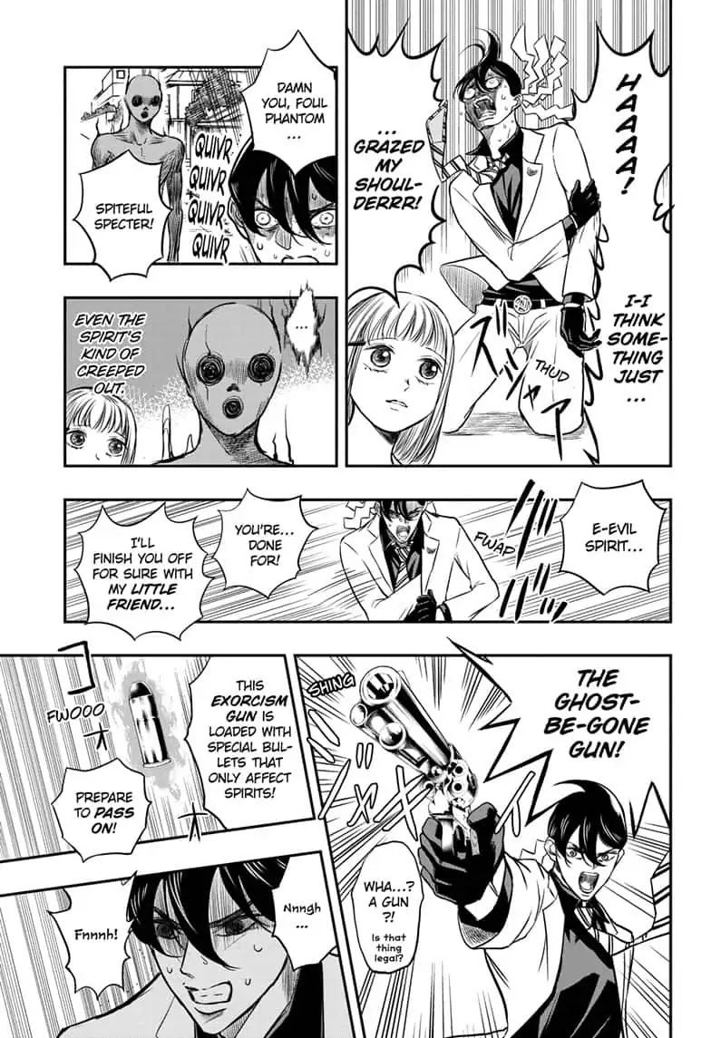 Mitama Security: Spirit Busters Chapter 1 page 17 - Chapter 1: code 1/ The Man Called Joh Mitama