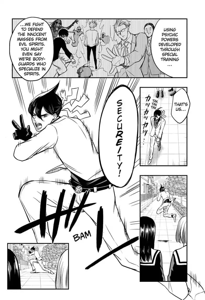 Mitama Security: Spirit Busters Chapter 1 page 8 - Chapter 1: code 1/ The Man Called Joh Mitama