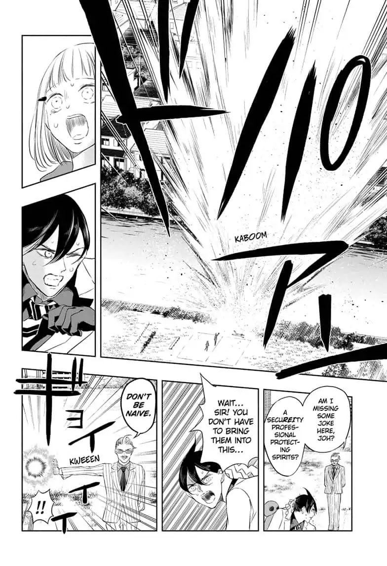Mitama Security: Spirit Busters Chapter 11 page 14 - Chapter 11: code 11/His Master Wears Stripes