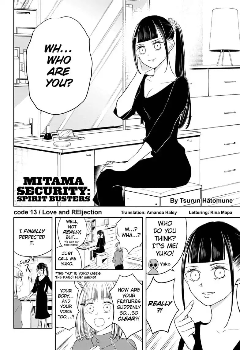 Mitama Security: Spirit Busters Chapter 13 page 2 - Chapter 13: code 13/ Love and REIjection