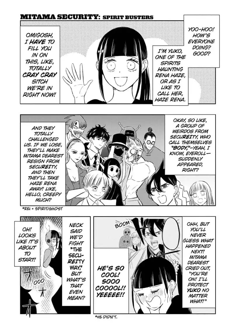 Mitama Security: Spirit Busters Chapter 18 page 1 - Chapter 18: code 18 / Play Ball