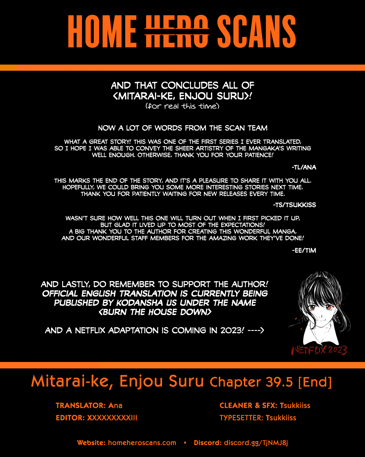 Mitarai-ke, Enjou suru Chapter 39.5 page 6 - Chapter 39.5: Volume 8 Bonus [END]