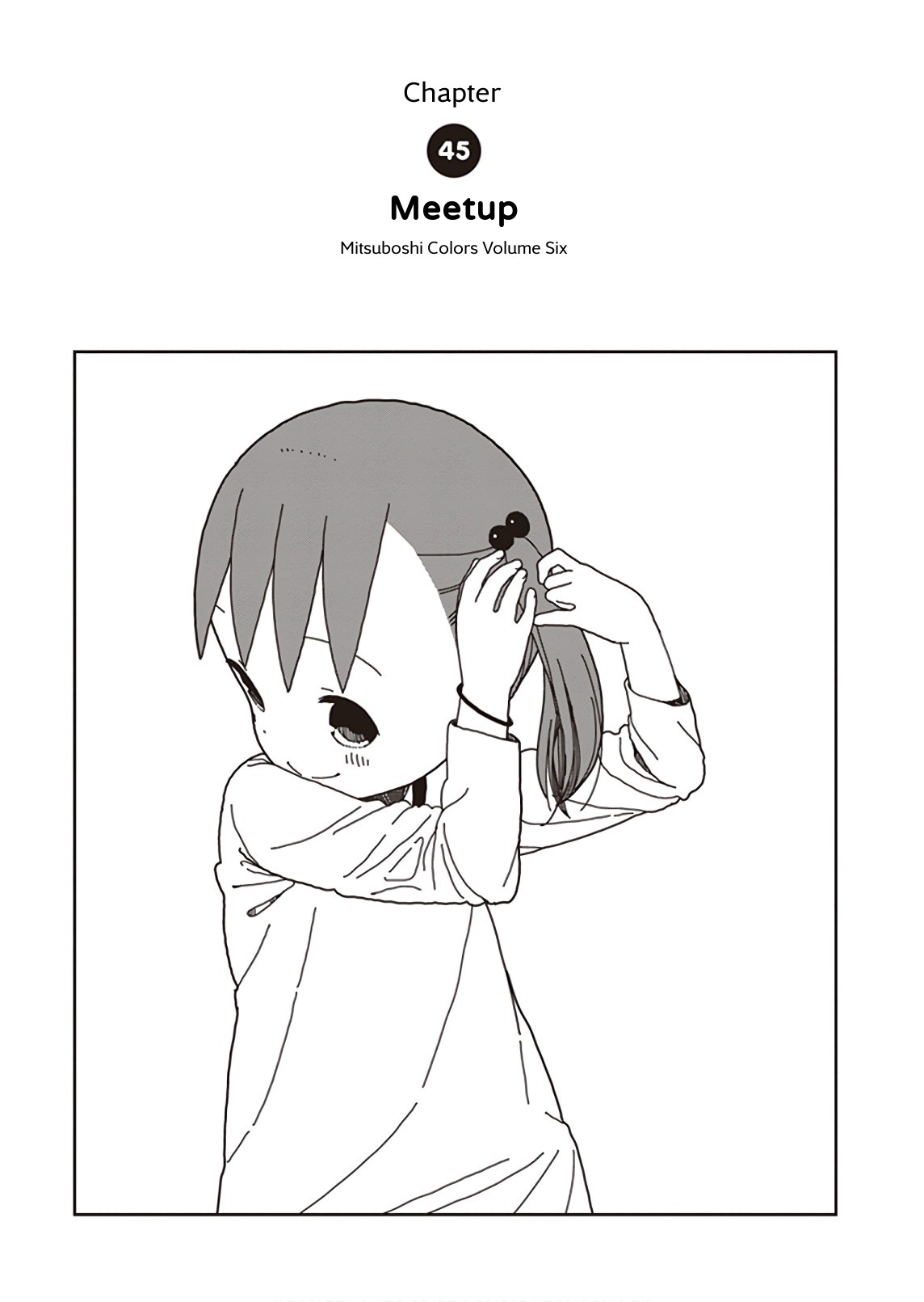 Mitsuboshi Colors Chapter 45 page 1 - Chapter 45: Meetup