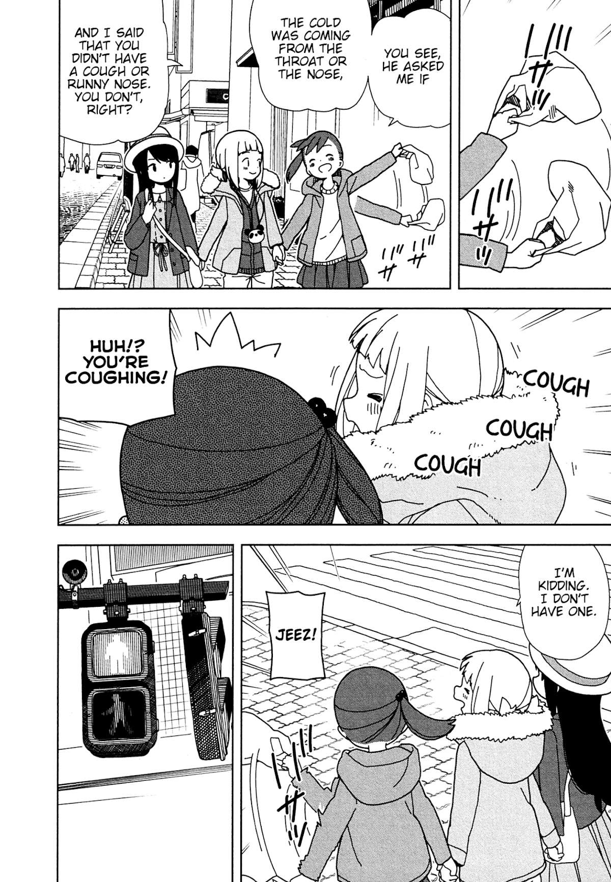 Mitsuboshi Colors Chapter 55 page 12 - Chapter 55: Three People Four Legs
