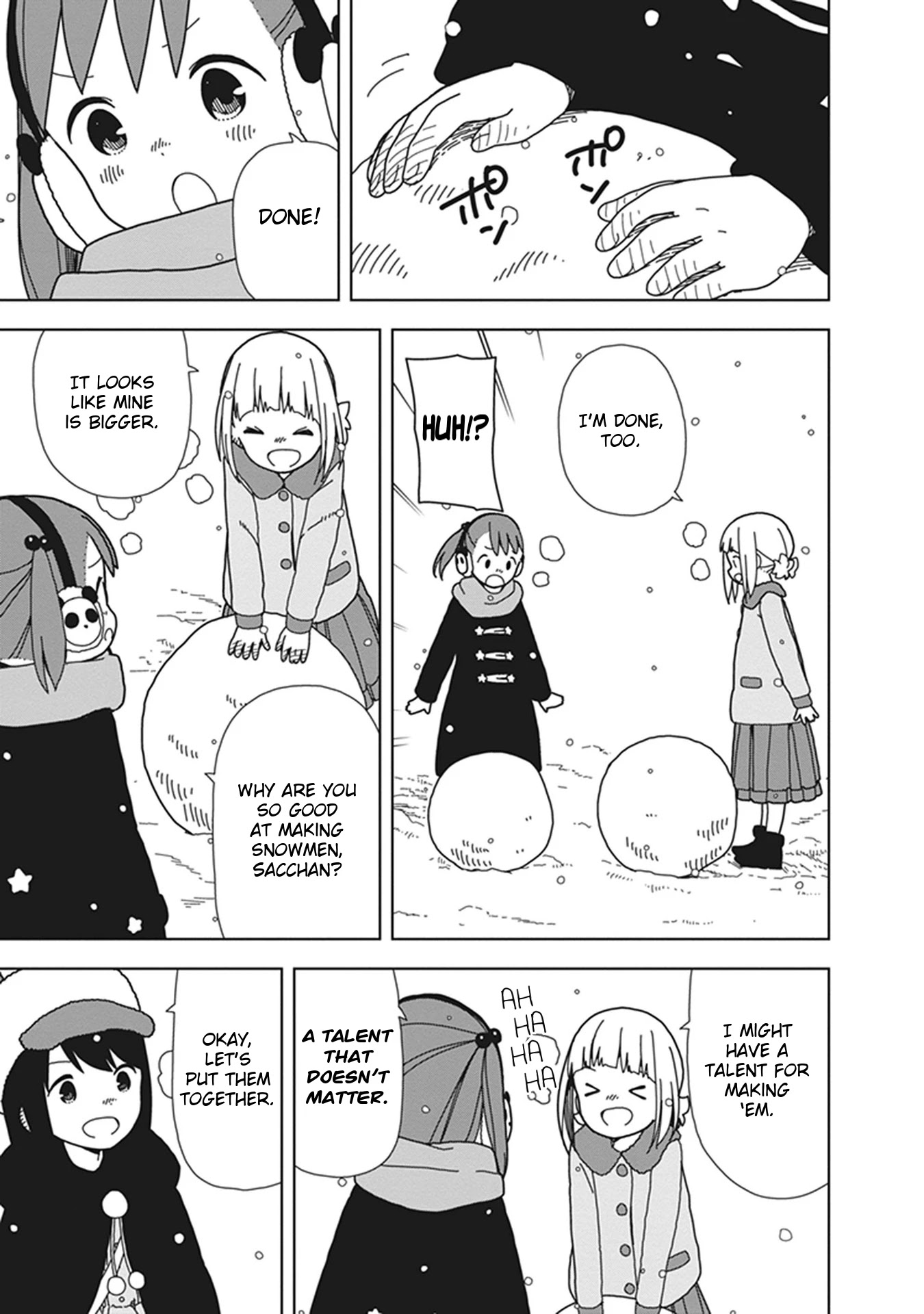 Mitsuboshi Colors Chapter 67 page 9 - Chapter 67: Our Snowman