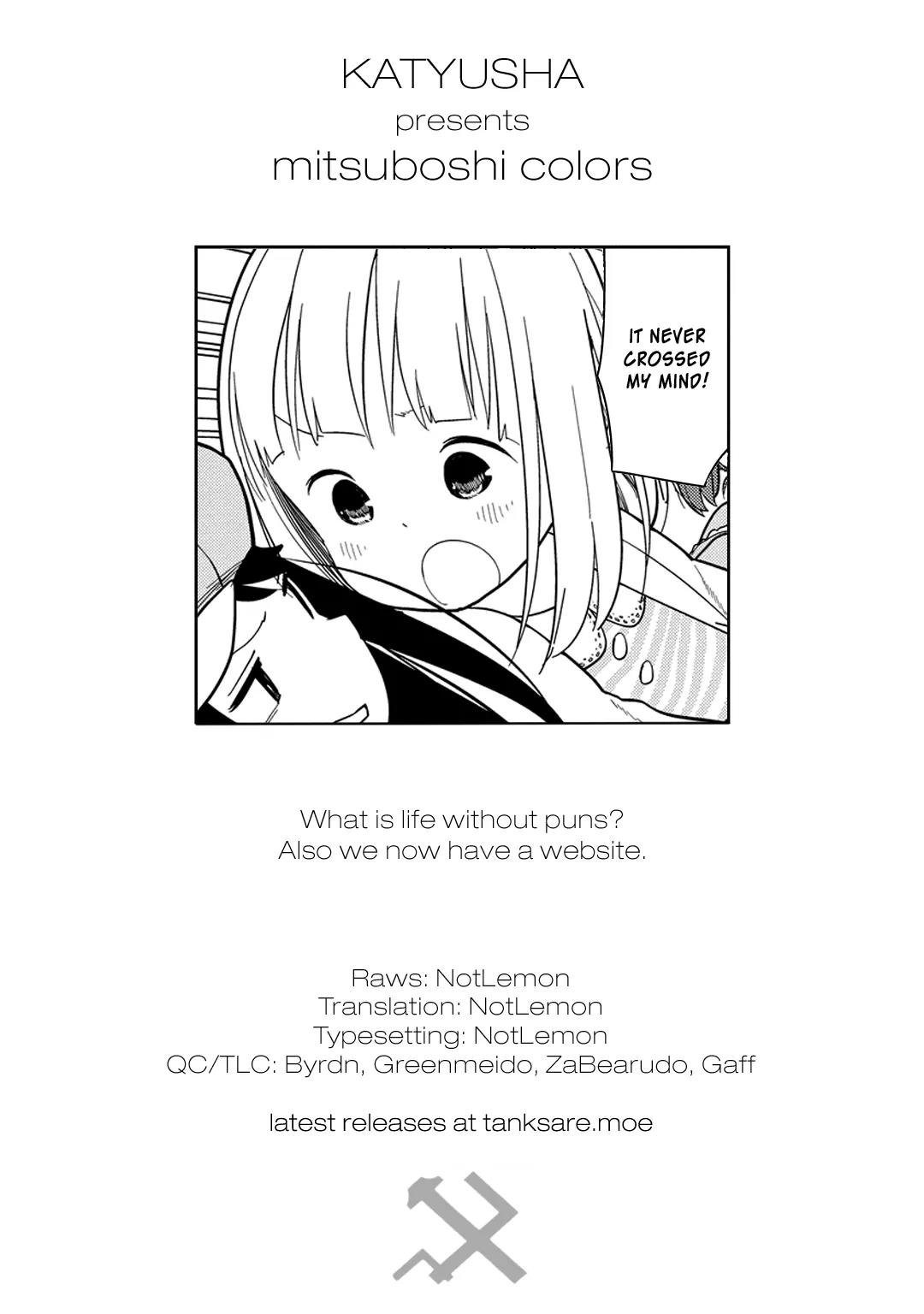 Mitsuboshi Colors Chapter 7 page 15 - Chapter 7: Ginkgo Picking