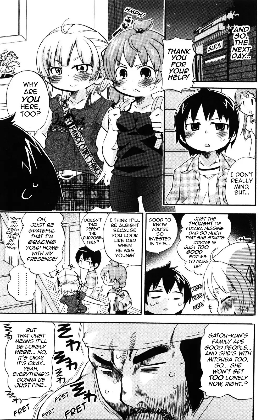 Mitsudomoe Chapter 145 page 3 - Chapter 145: The Satou Family Table