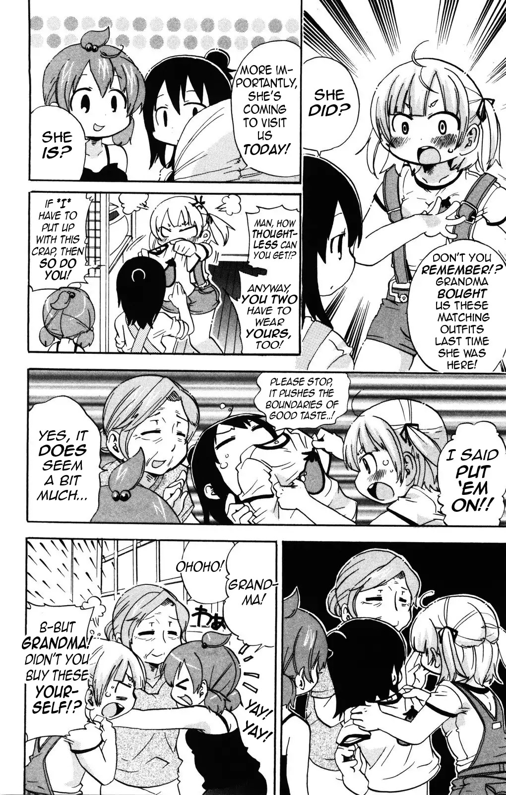 Mitsudomoe Chapter 152 page 2 - Chapter 152: Grandma, Some T-shirts, And Me