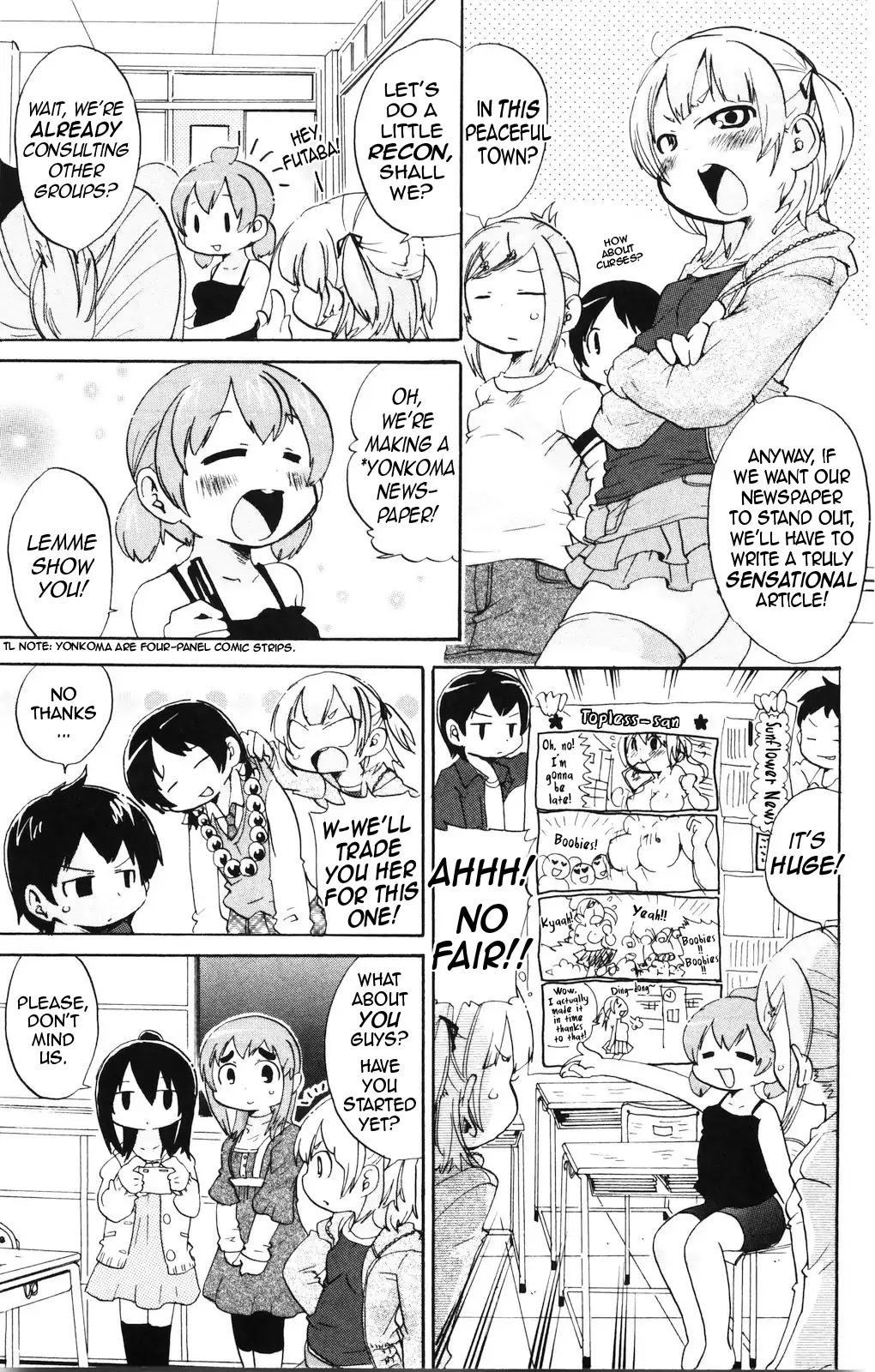 Mitsudomoe Chapter 160 page 3 - Chapter 160: The Kamohashi Times