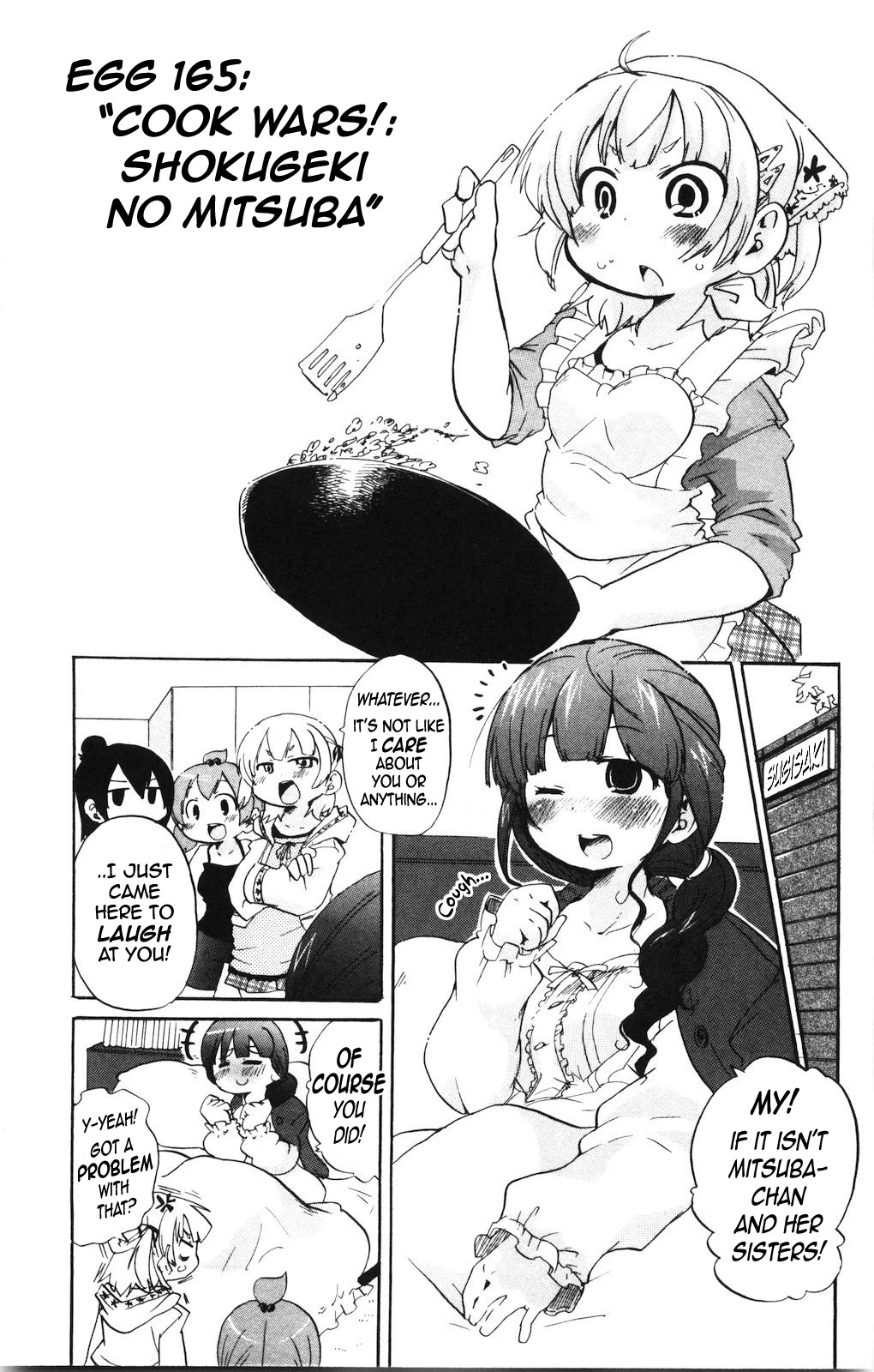Mitsudomoe Chapter 165 page 1 - Chapter 165: Cook Wars! Shokugeki no Mitsuba