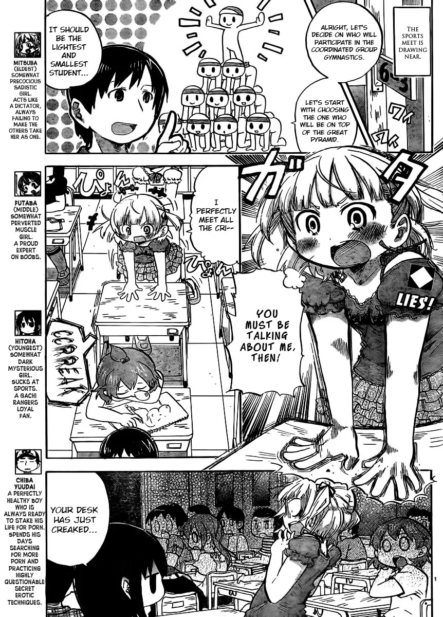 Mitsudomoe Chapter 235 page 2 - Chapter 235: The Pyramid of Piglets in Stark White