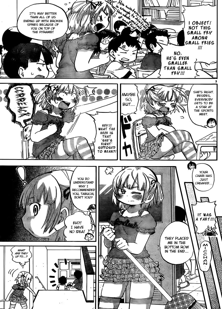 Mitsudomoe Chapter 235 page 4 - Chapter 235: The Pyramid of Piglets in Stark White