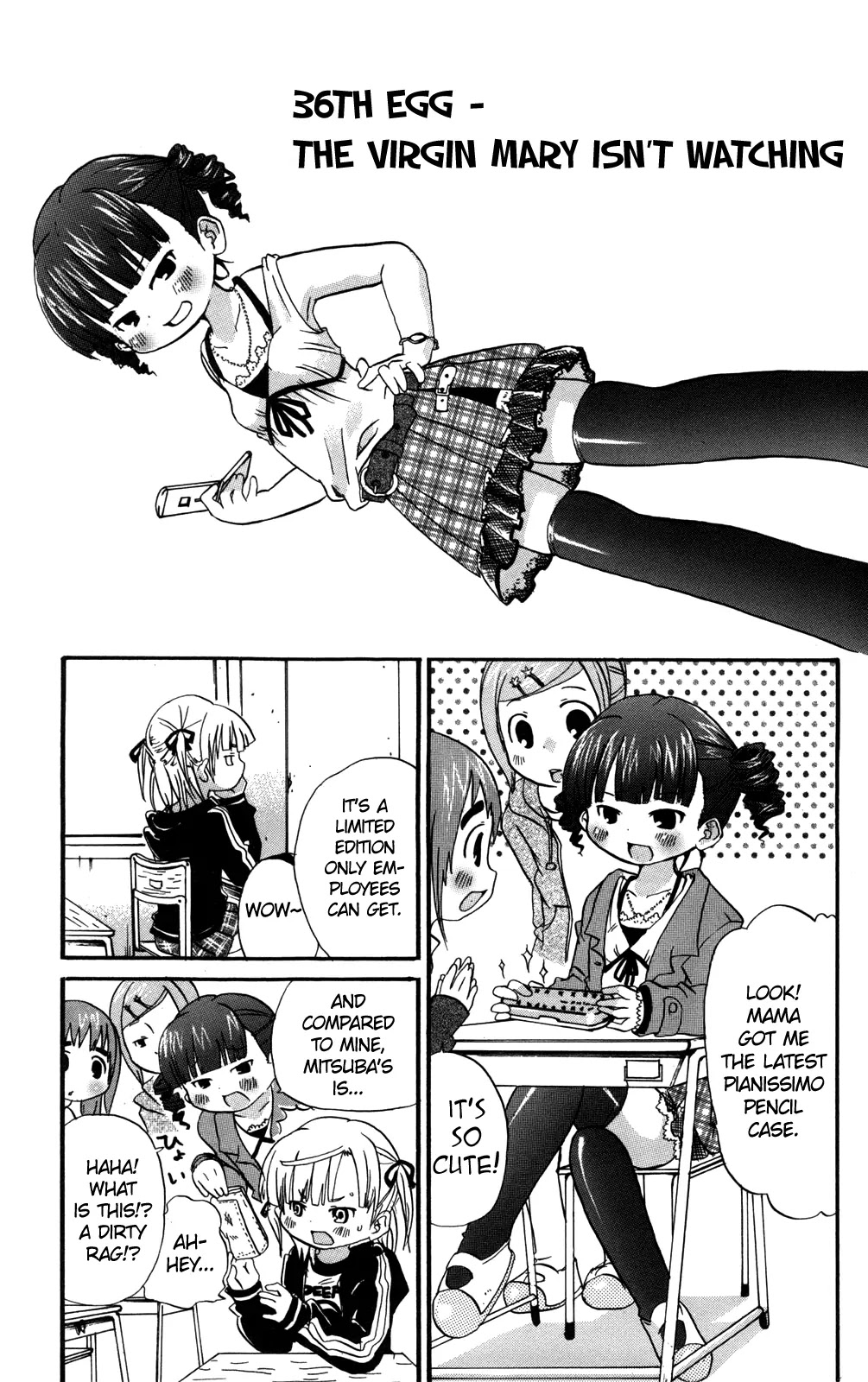 Mitsudomoe Chapter 36 page 1 - Chapter 36: The Virgin Mary Isn't Watching