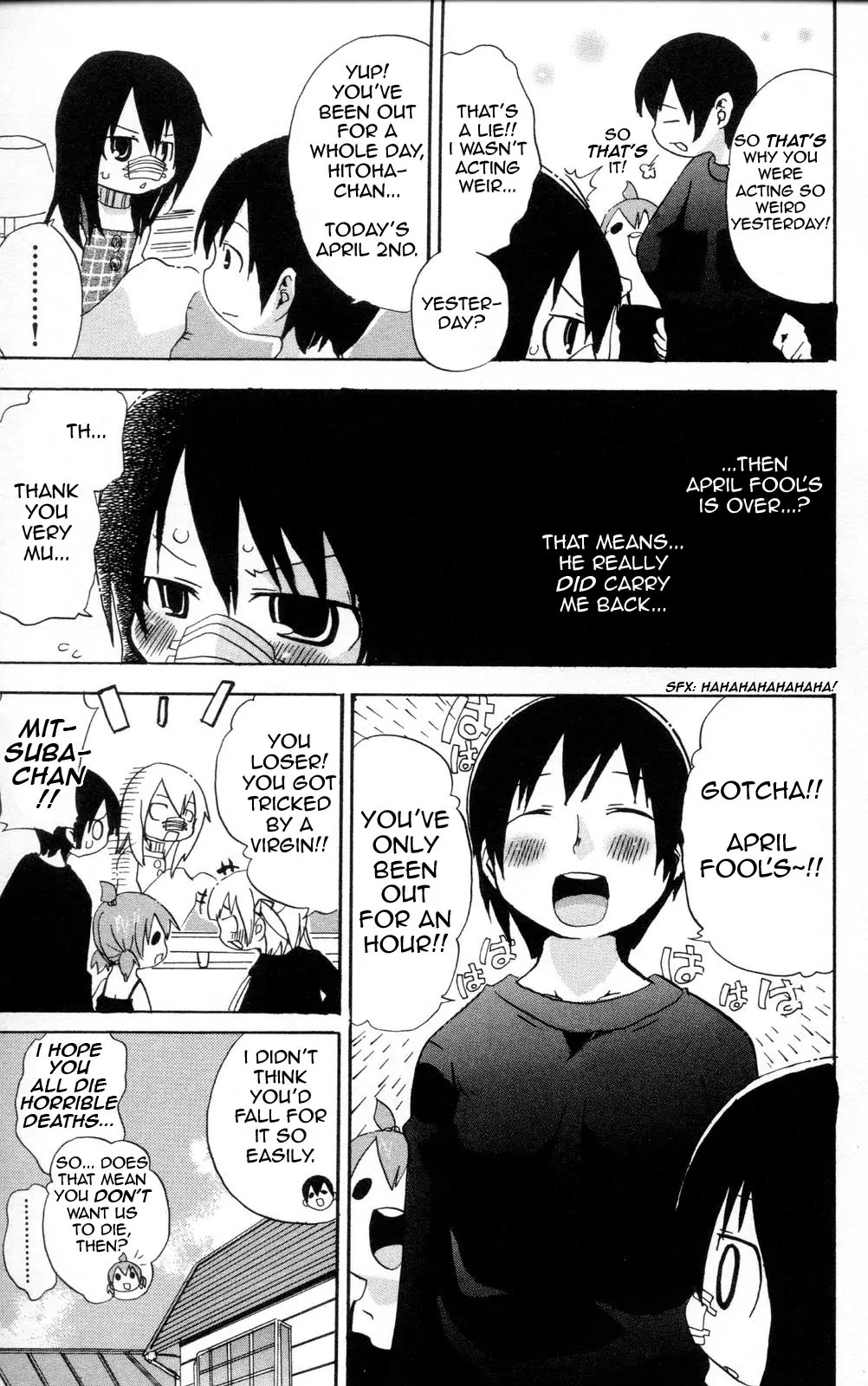 Mitsudomoe Chapter 89 page 7 - Chapter 89: Liar Day Game