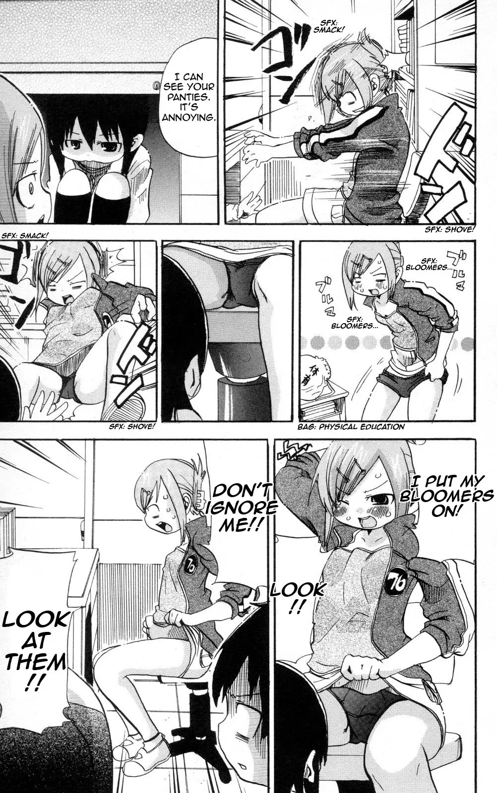 Mitsudomoe Chapter 95 page 5 - Chapter 95: I Wanna Tell You, From Under The Desk
