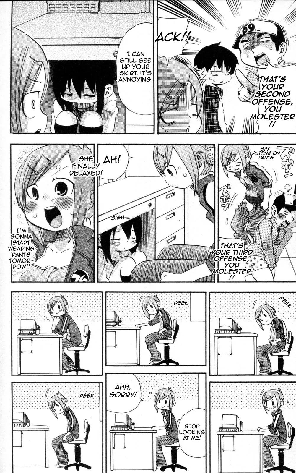 Mitsudomoe Chapter 95 page 6 - Chapter 95: I Wanna Tell You, From Under The Desk