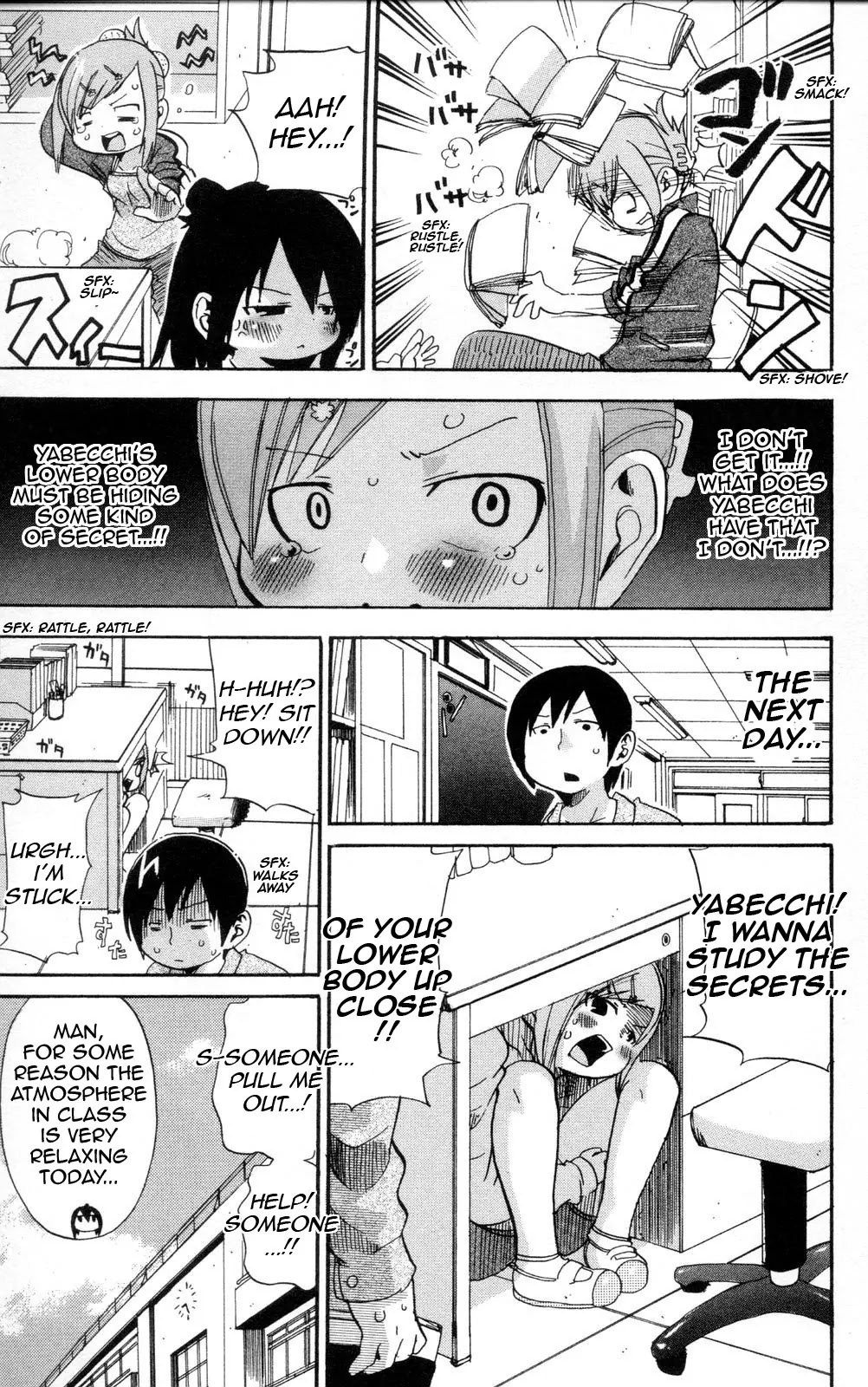 Mitsudomoe Chapter 95 page 7 - Chapter 95: I Wanna Tell You, From Under The Desk
