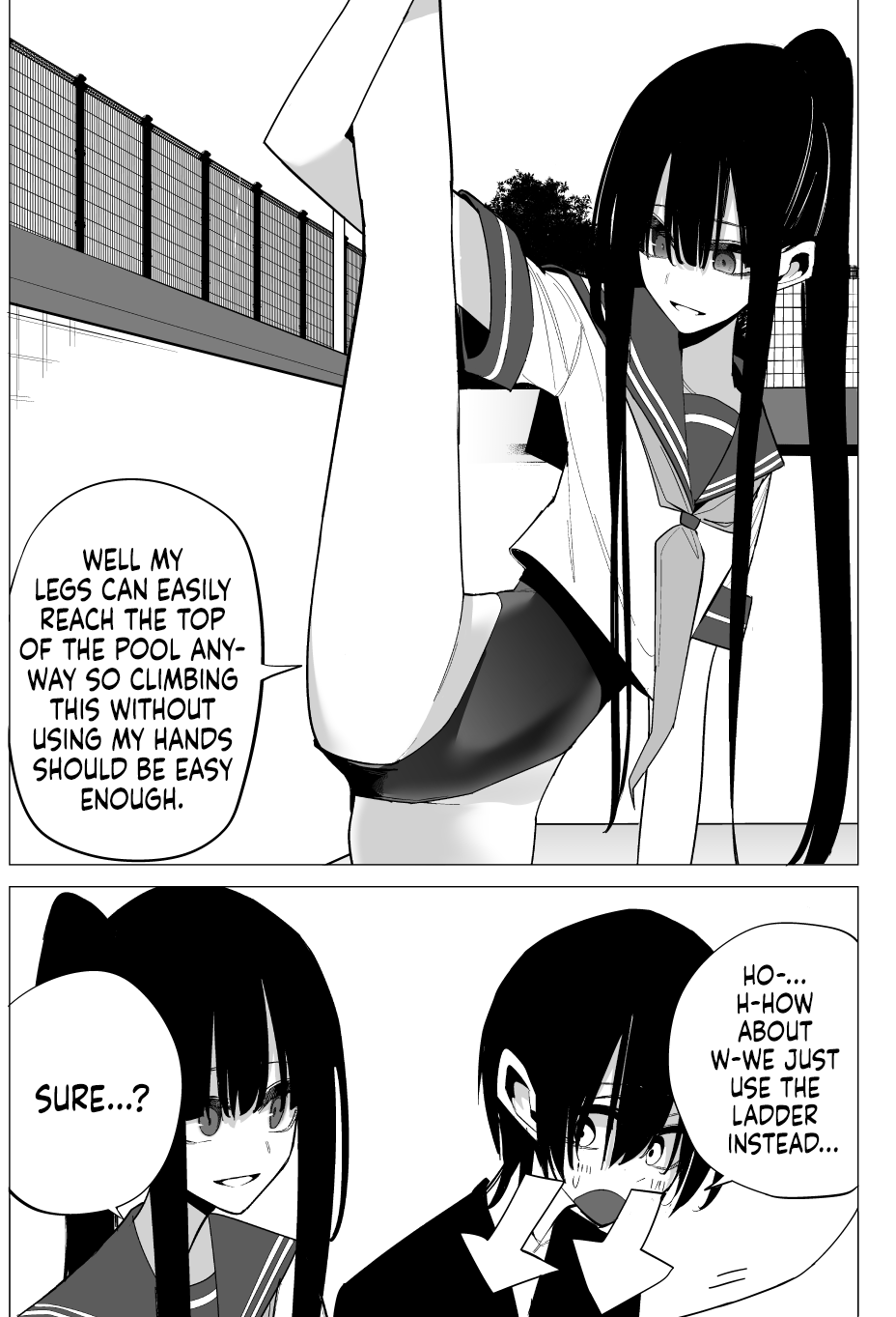 Mitsuishi-san Chapter 20 page 15 - Chapter 20: The AV-esque Girl From Another Class is Helping Me Clean the Pool