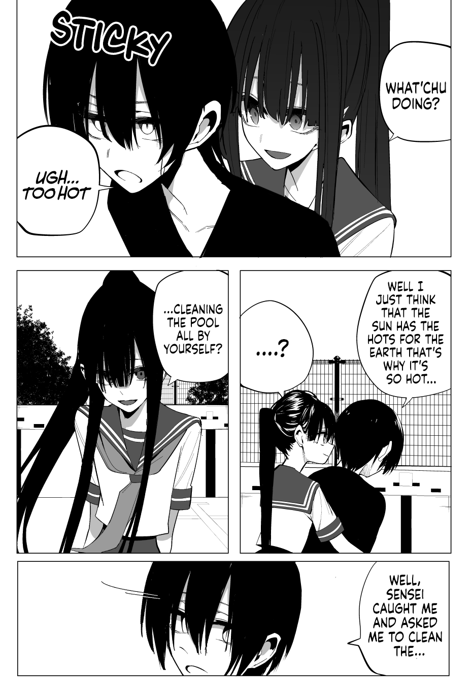 Mitsuishi-san Chapter 20 page 2 - Chapter 20: The AV-esque Girl From Another Class is Helping Me Clean the Pool