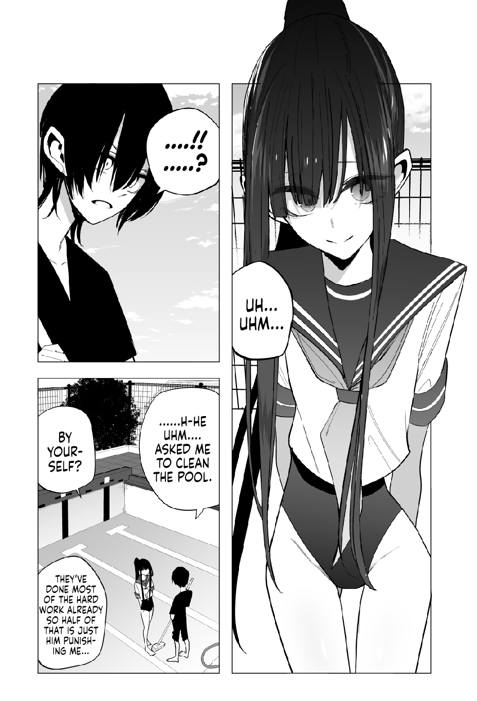 Mitsuishi-san Chapter 20 page 3 - Chapter 20: The AV-esque Girl From Another Class is Helping Me Clean the Pool