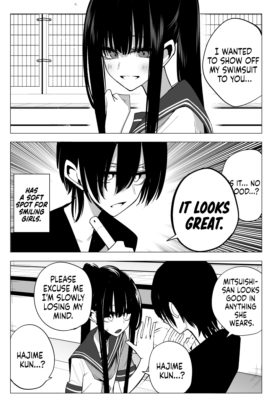 Mitsuishi-san Chapter 20 page 5 - Chapter 20: The AV-esque Girl From Another Class is Helping Me Clean the Pool