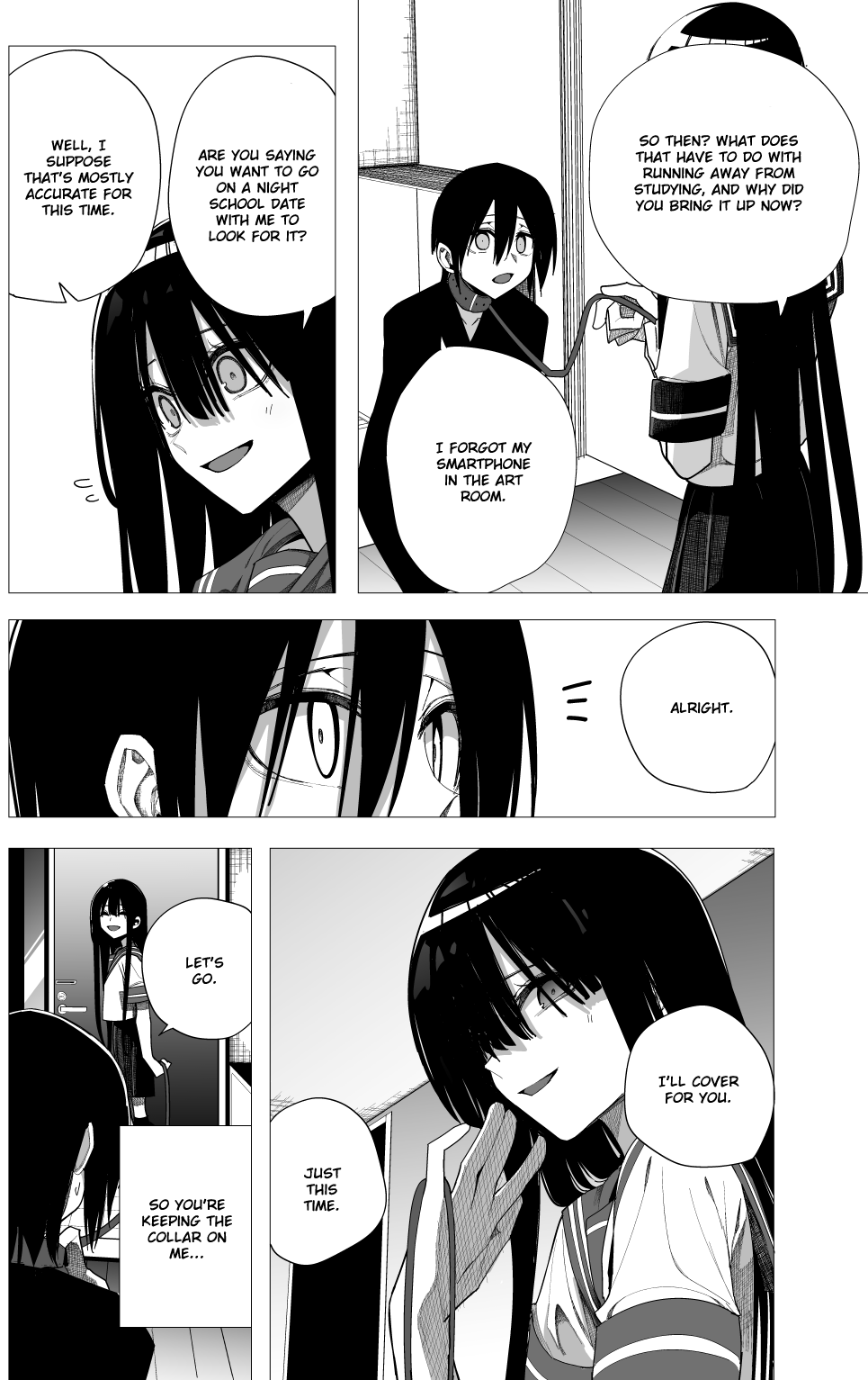 Mitsuishi-san Chapter 28 page 3 - Chapter 28: Leashed Night Walk at School With The Girl From Another Class