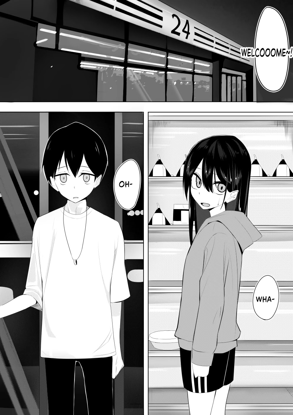 Mitsuishi-san Chapter 6 page 1 - Chapter 6: Convenience Store at Midnight