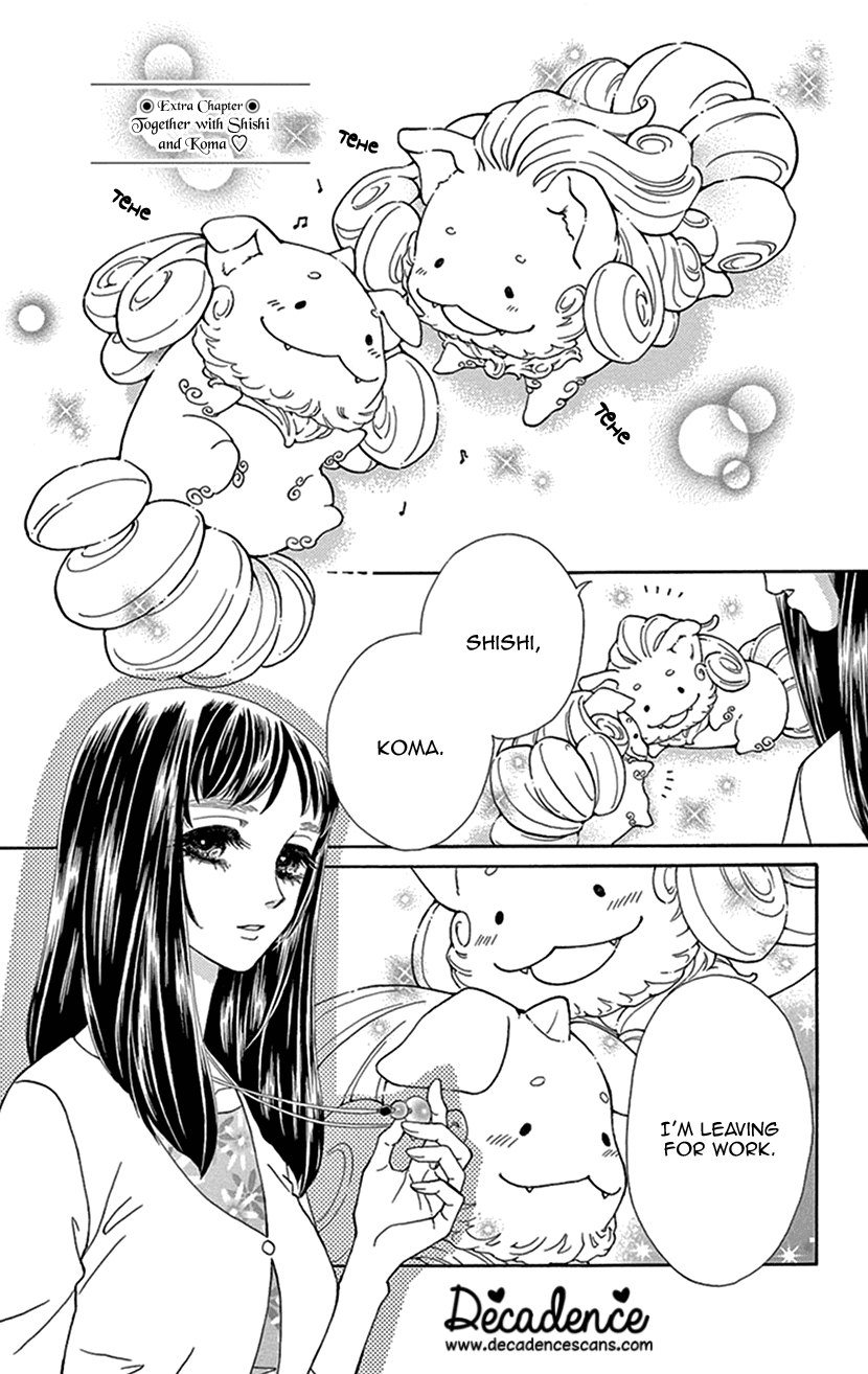 Mitsuyokon - Tsukumogami no Yomegoryou Chapter 29.5 page 1 - Chapter 29.5: Extra - Together with Shishi and Koma