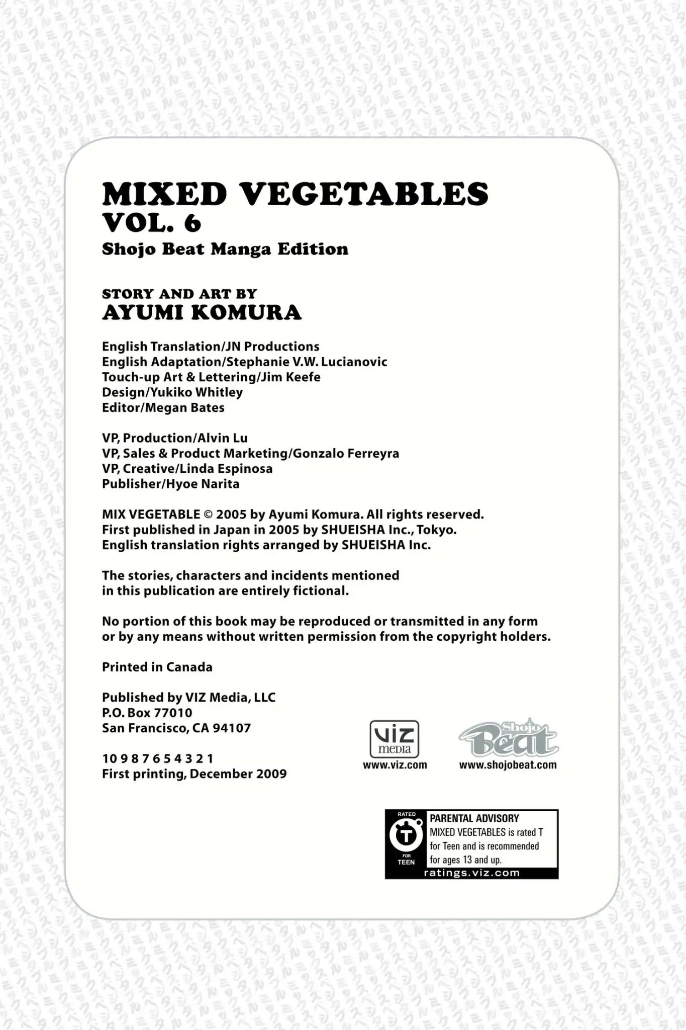 Mixed Vegetables Chapter 40.6 page 4 - Vol.6 Side Dish-End Notes